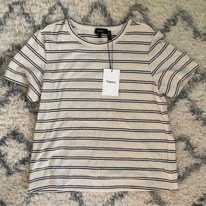NWT Theory Tilma Striped Short Sleeve Knit T Shirt